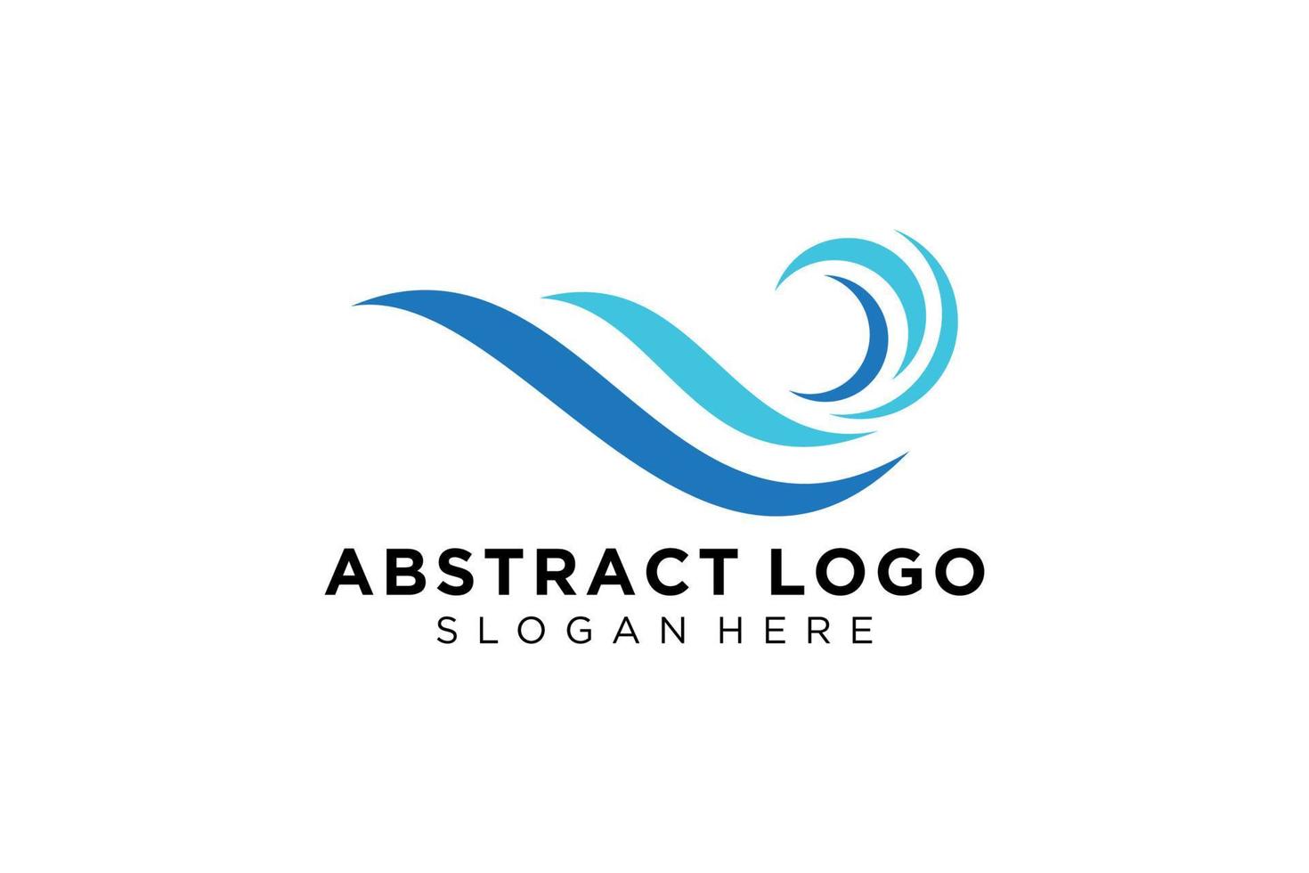 diseño de icono y símbolo de logotipo de salpicadura de onda de agua abstracta. vector