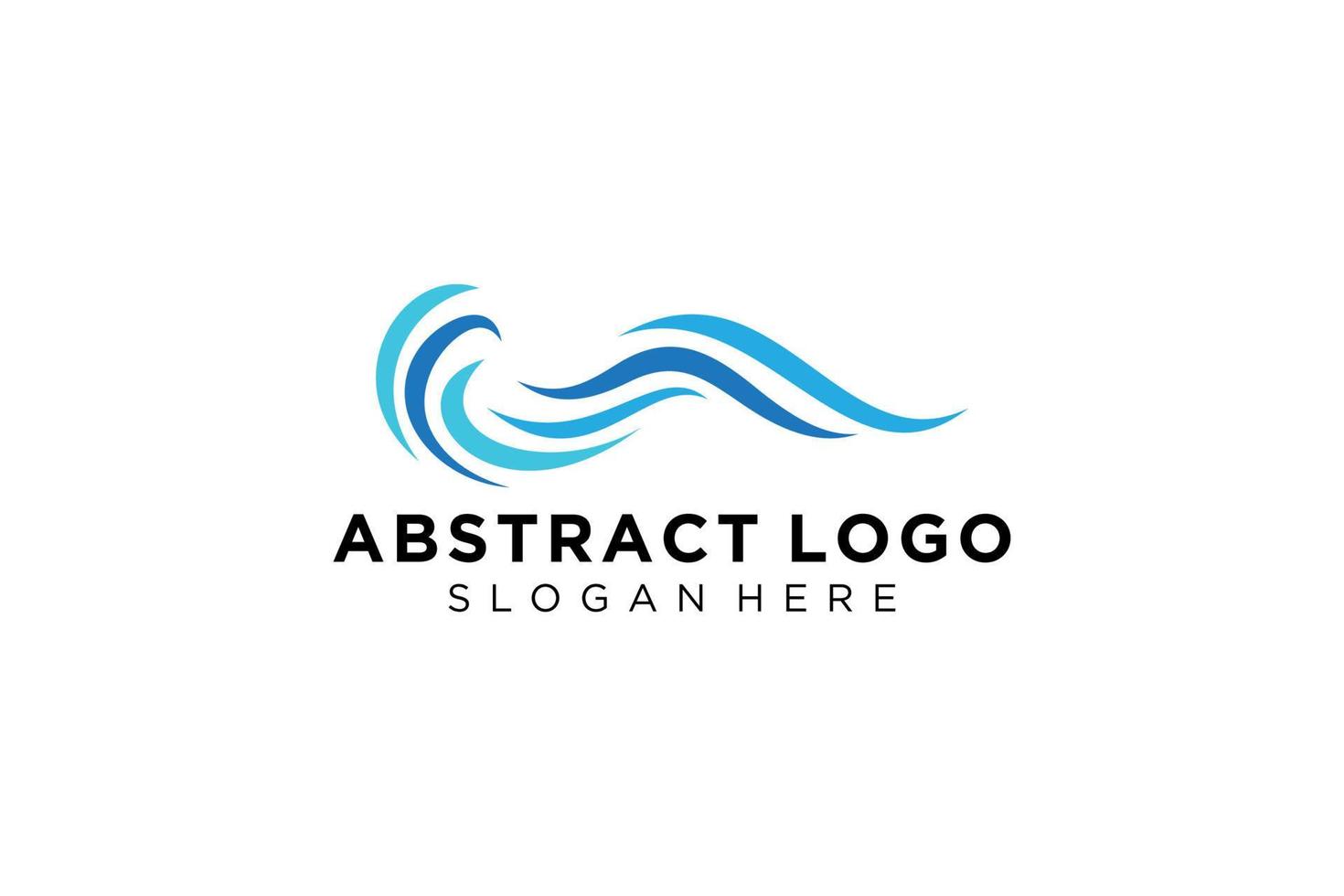 Abstract water wave splash logo symbol and icon design. vector