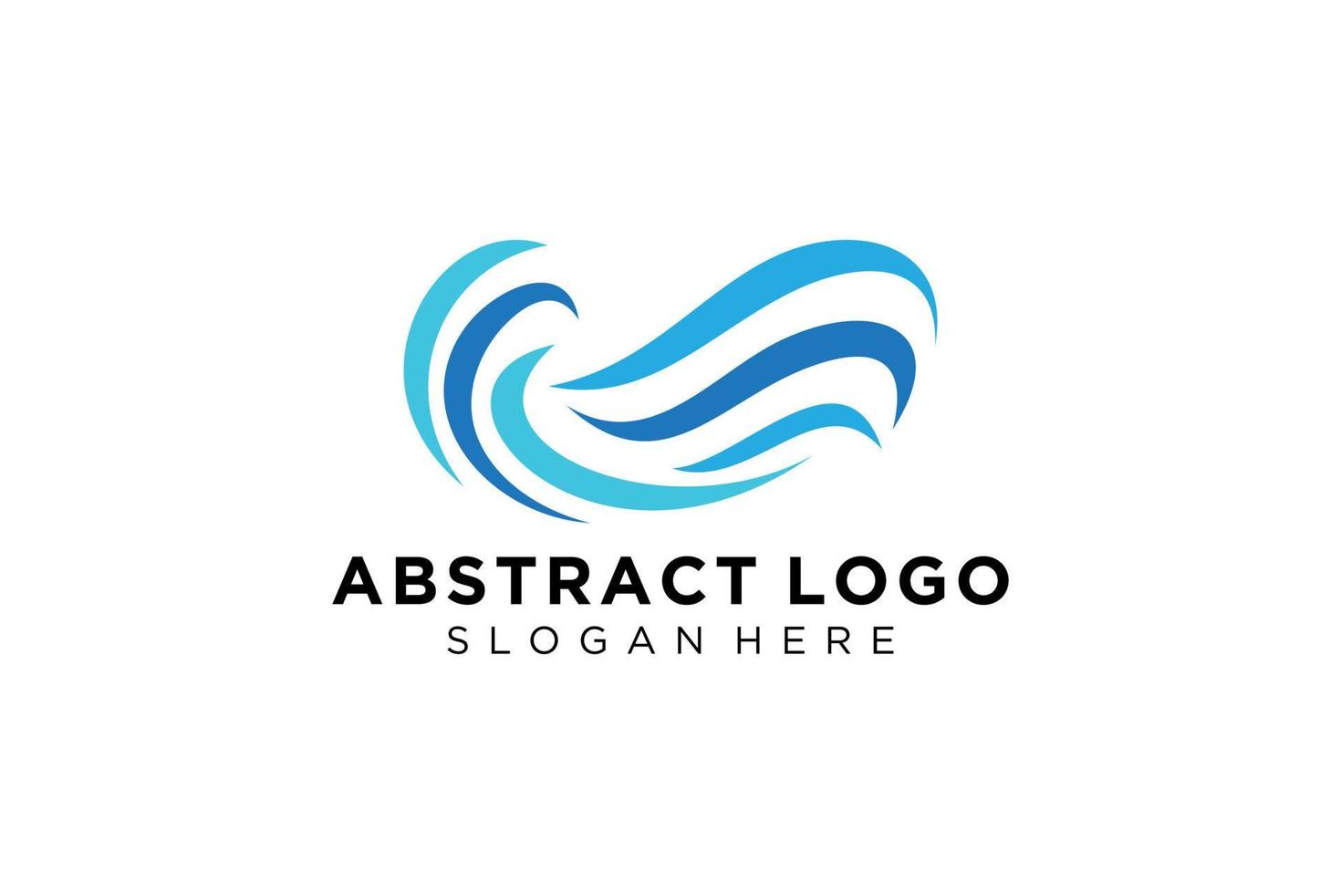 Abstract water wave splash logo symbol and icon design. vector