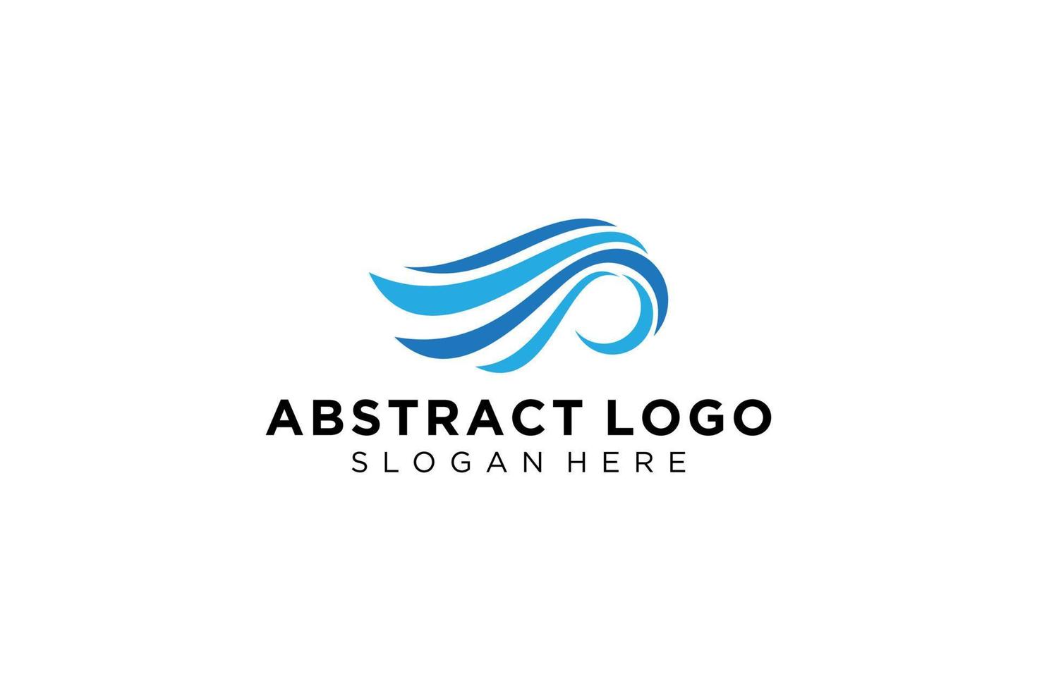 Abstract water wave splash logo symbol and icon design. vector