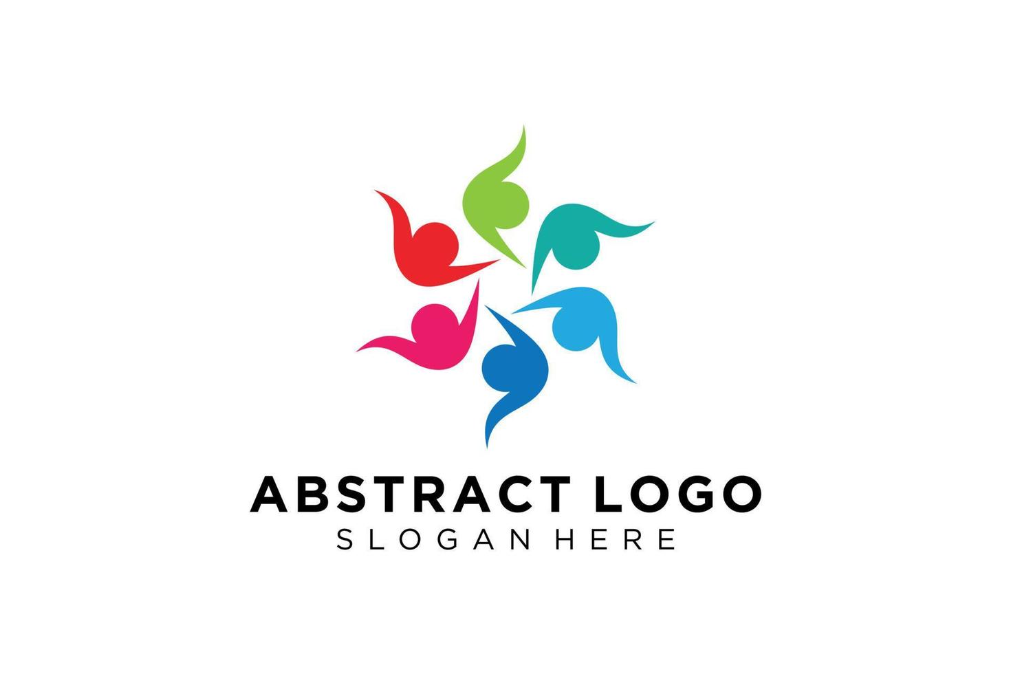 colección de logotipos de personas y familias abstractas vectoriales, iconos de personas, plantilla de logotipo de salud, símbolo de cuidado. vector