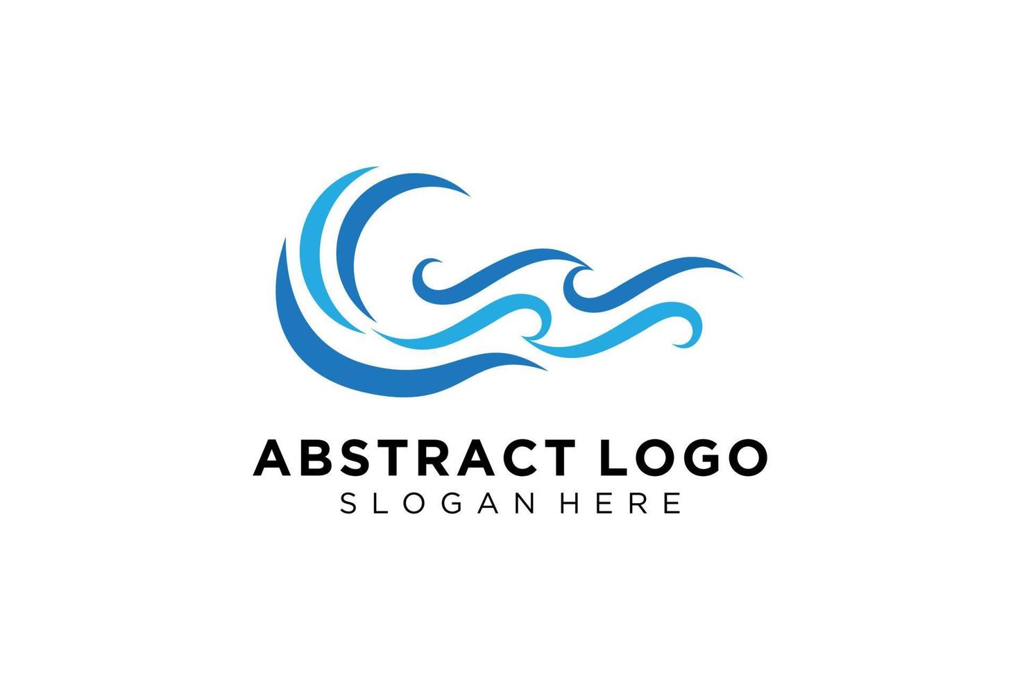 Abstract water wave splash logo symbol and icon design. vector