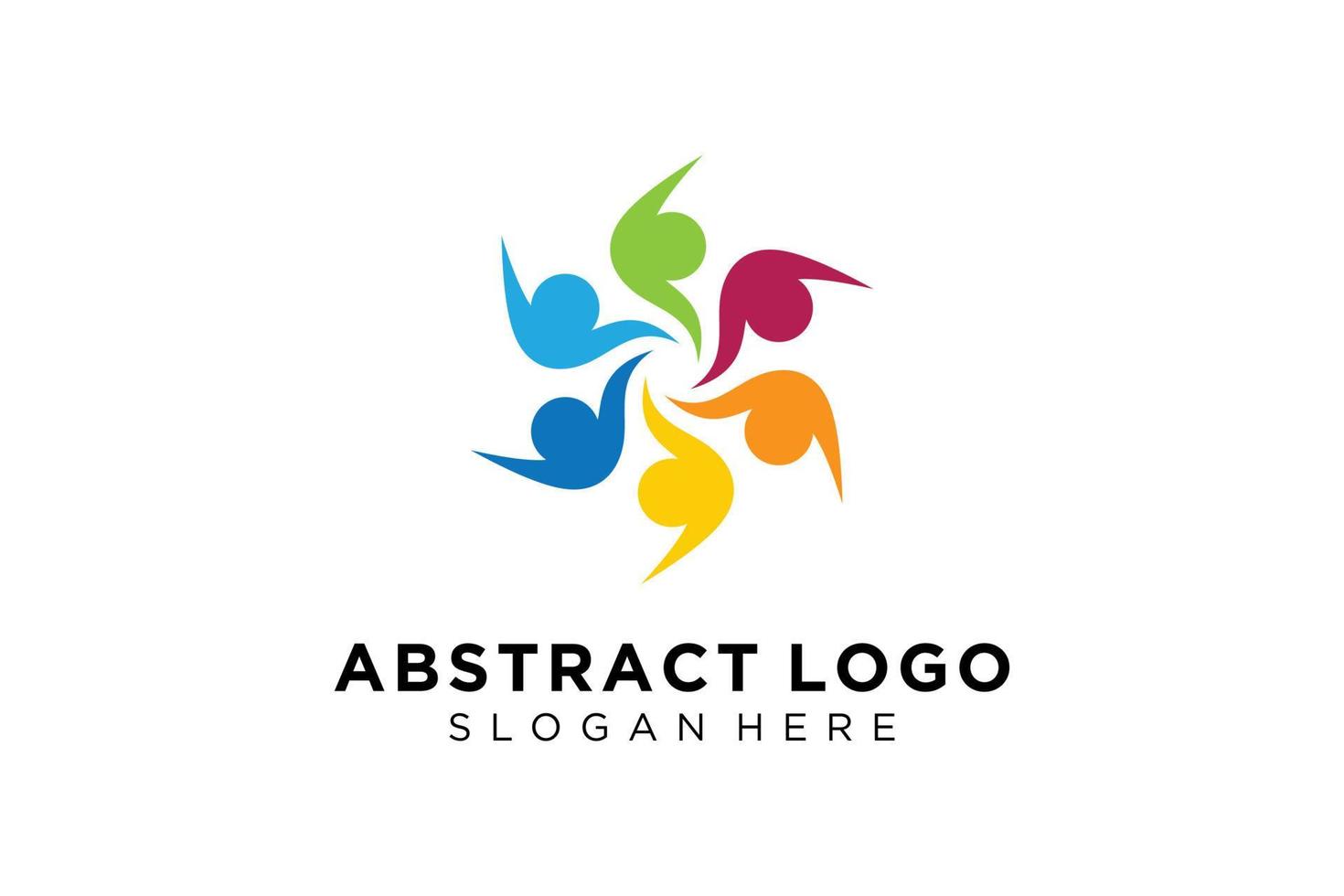 colección de logotipos de personas y familias abstractas vectoriales, iconos de personas, plantilla de logotipo de salud, símbolo de cuidado. vector