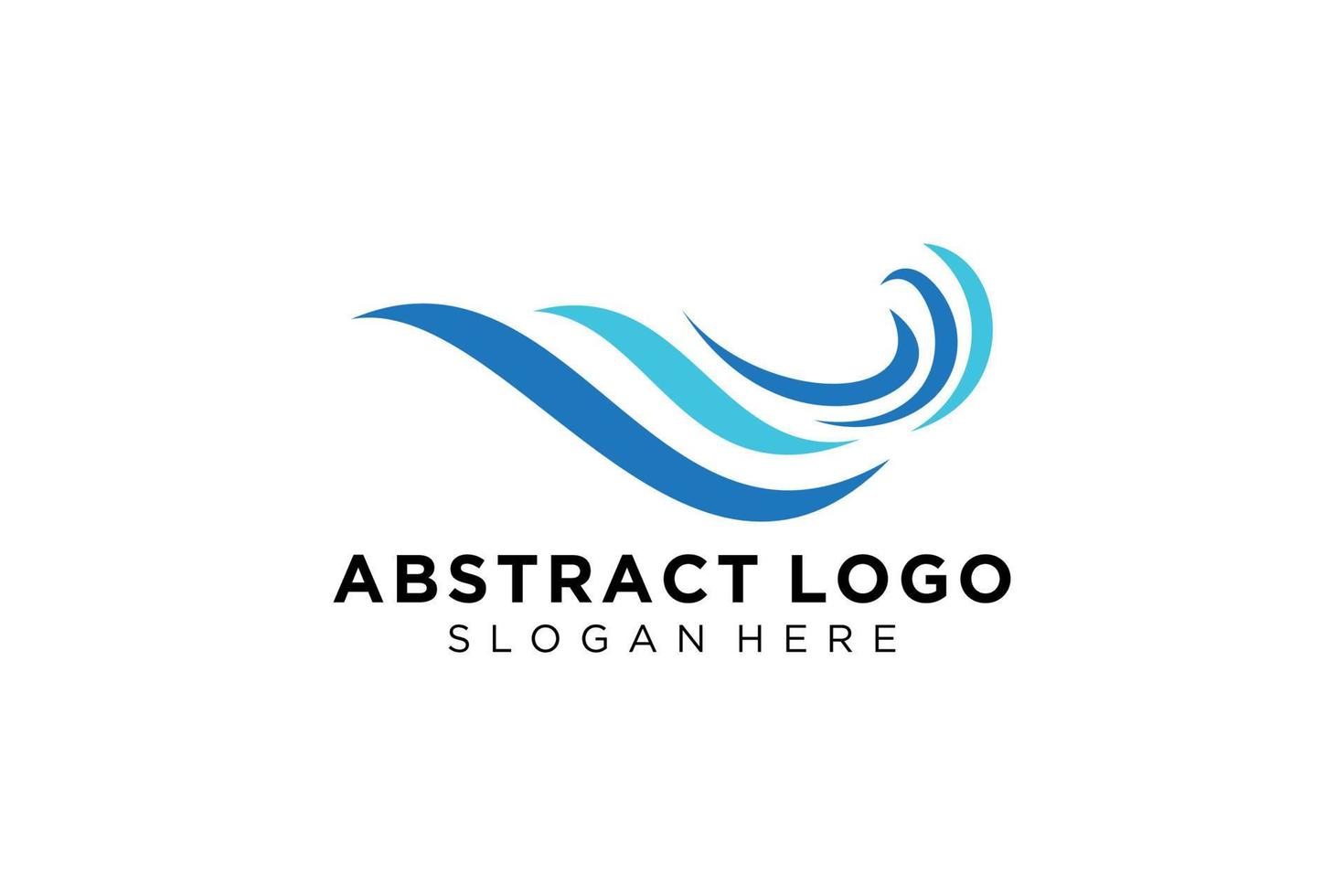 diseño de icono y símbolo de logotipo de salpicadura de onda de agua abstracta. vector