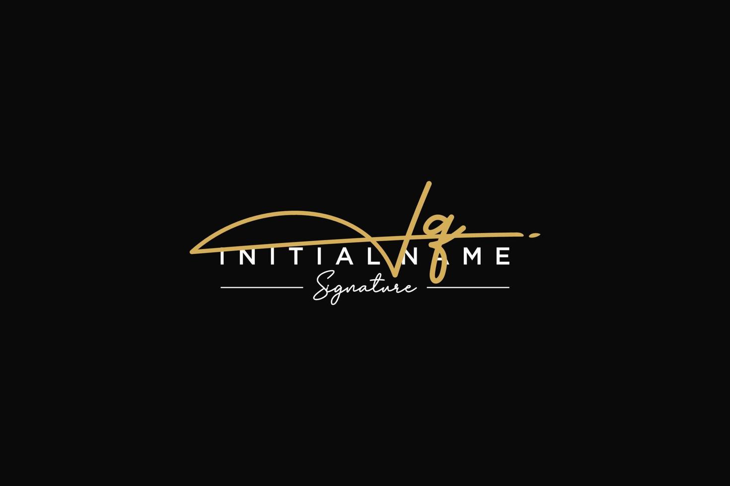 Initial IQ signature logo template vector. Hand drawn Calligraphy lettering Vector illustration.