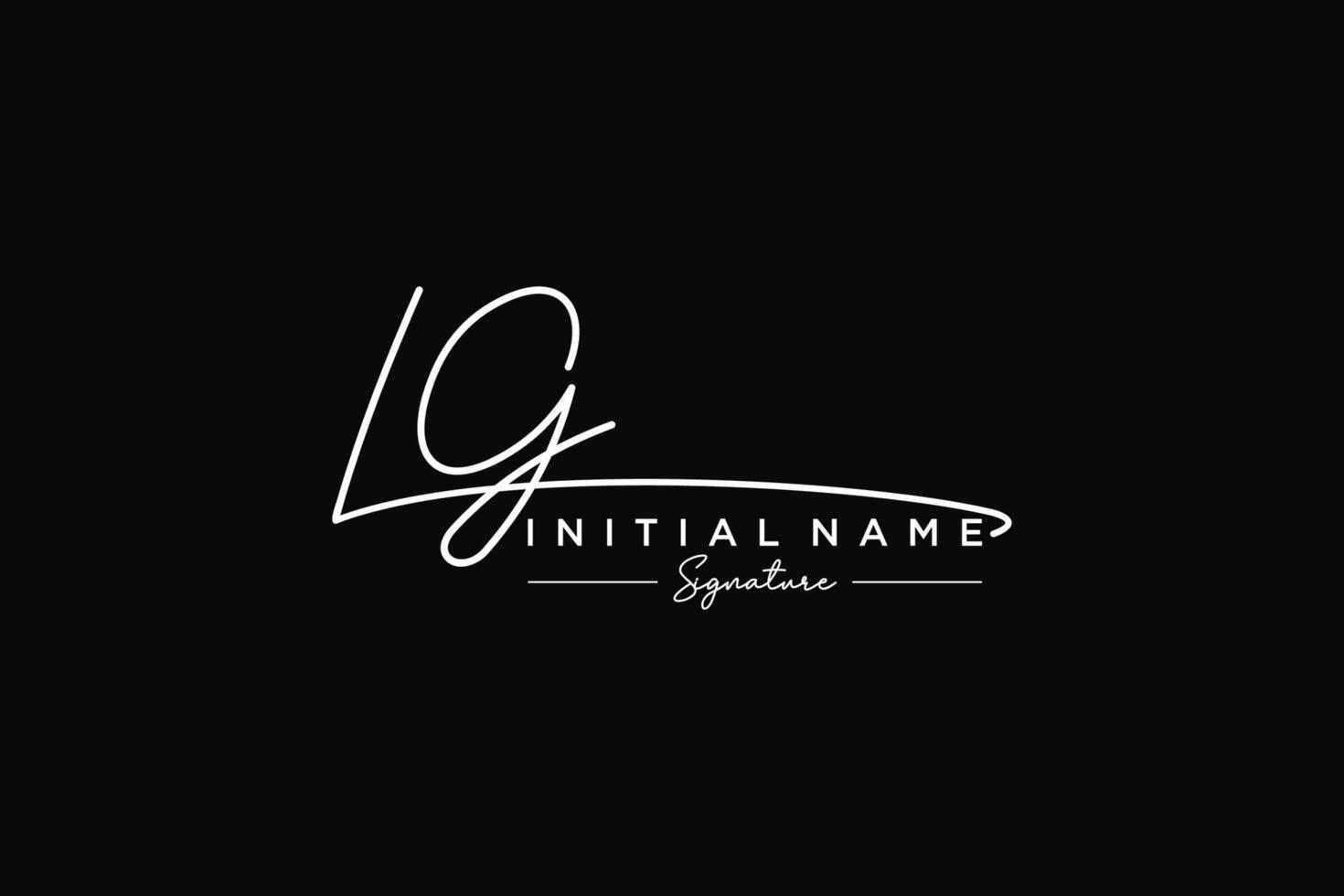 Initial LG signature logo template vector. Hand drawn Calligraphy lettering Vector illustration.