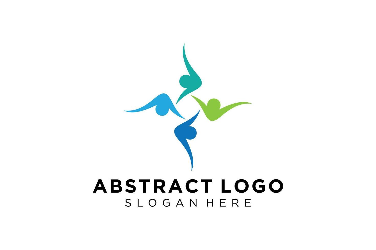 Vector abstract people and family logo collection,people icons, health logo template, care symbol.