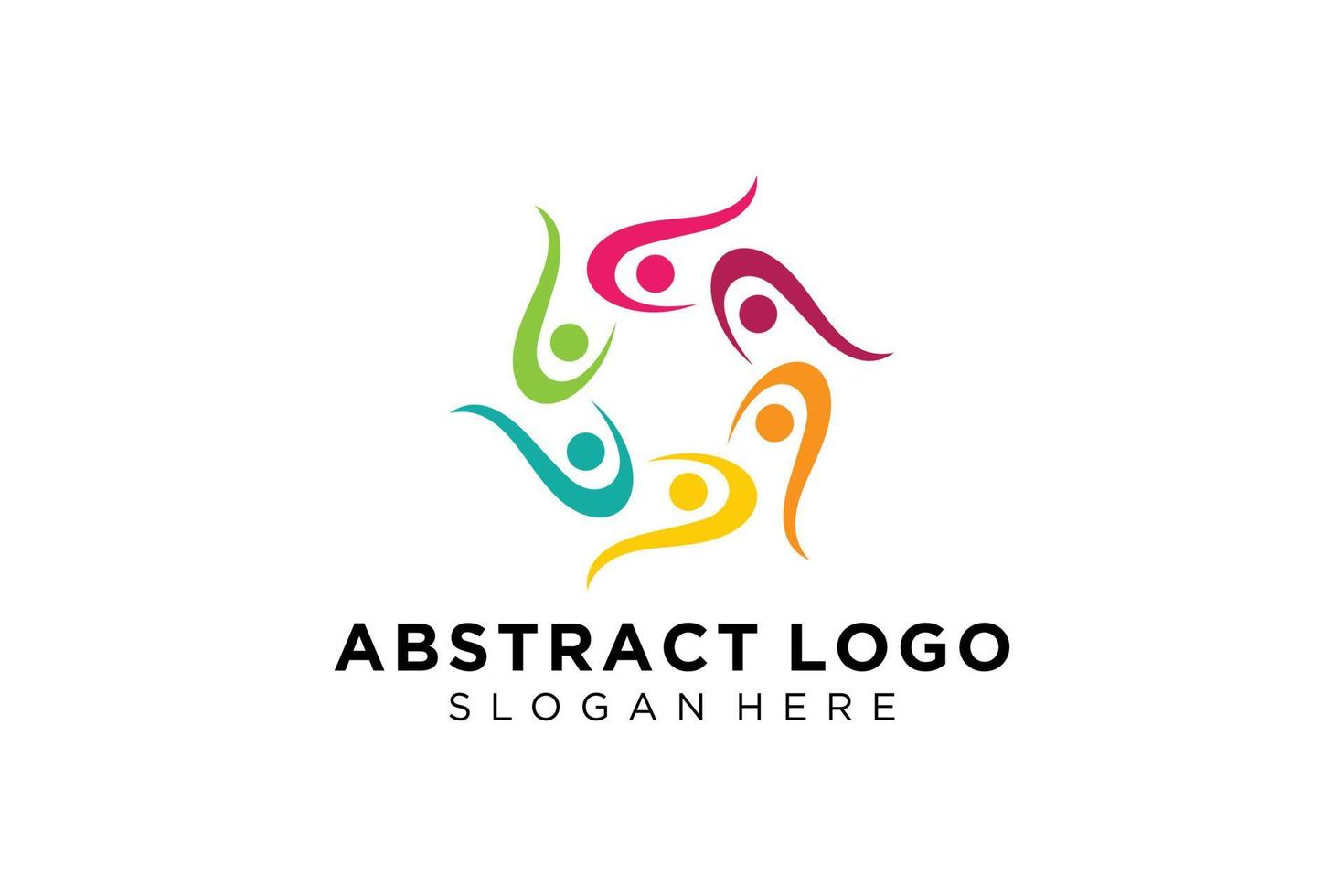 Vector abstract people and family logo collection,people icons, health logo template, care symbol.