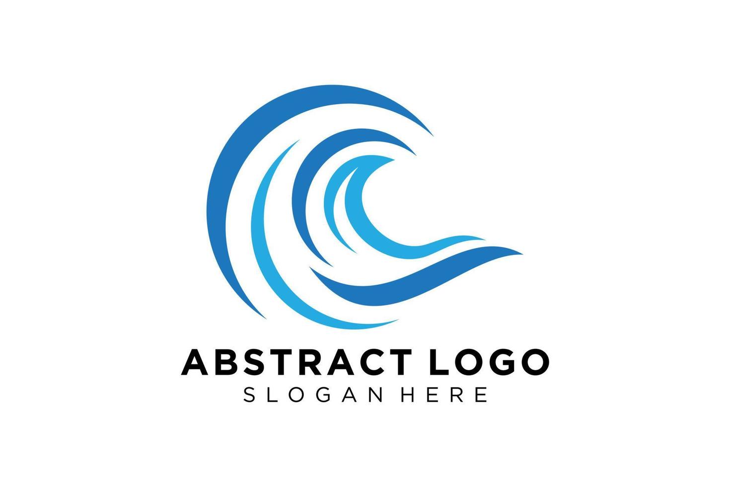 Abstract water wave splash logo symbol and icon design. vector