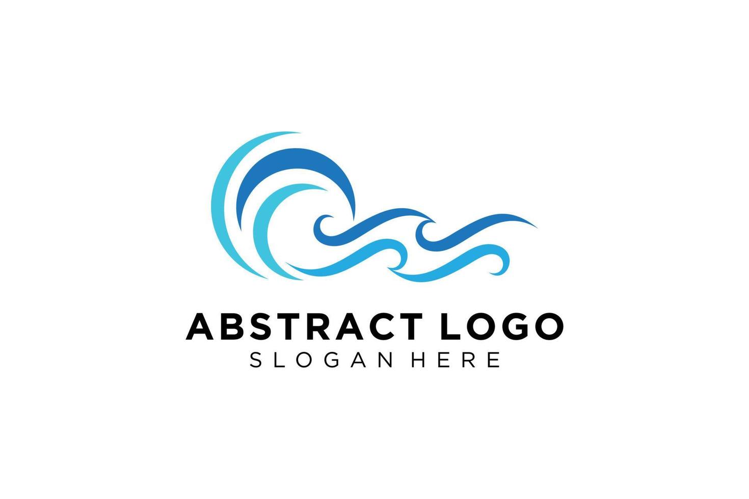 Abstract water wave splash logo symbol and icon design. vector