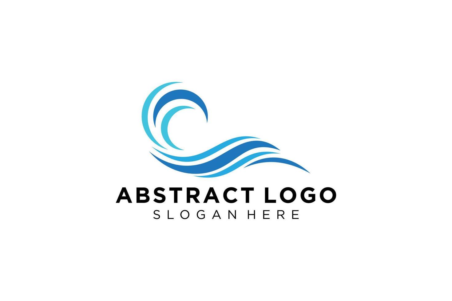 diseño de icono y símbolo de logotipo de salpicadura de onda de agua abstracta. vector