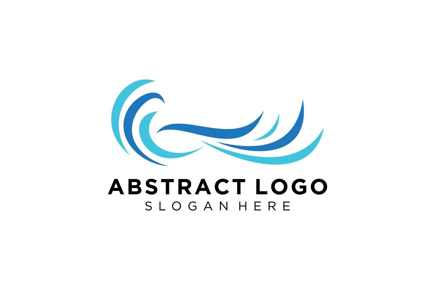 Abstract water wave splash logo symbol and icon design. vector