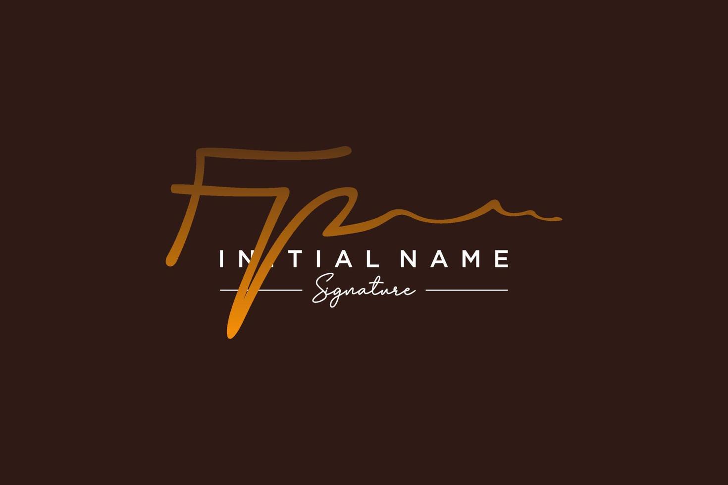 vector de plantilla de logotipo de firma fp inicial. ilustración de vector de letras de caligrafía dibujada a mano.