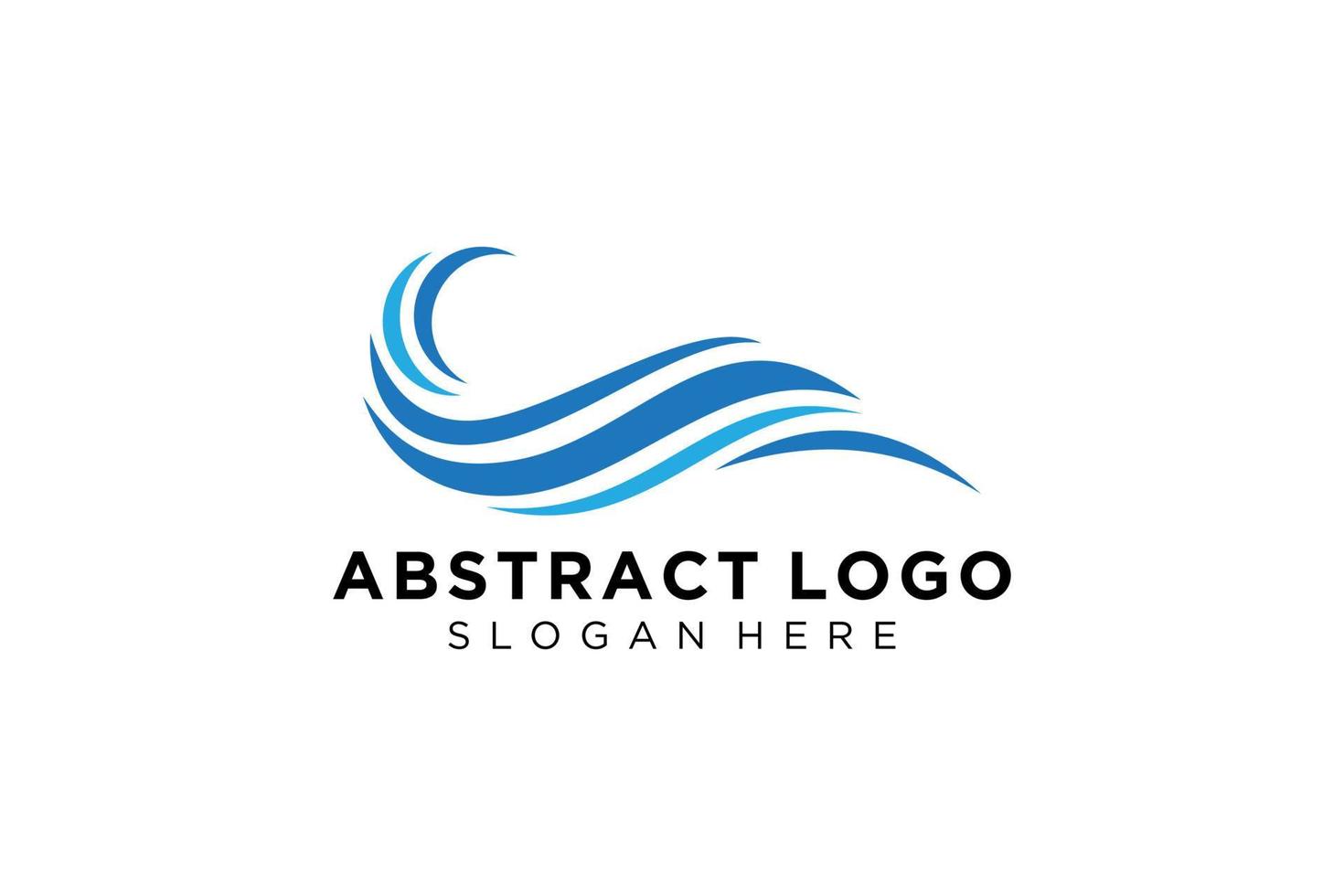 Abstract water wave splash logo symbol and icon design. vector