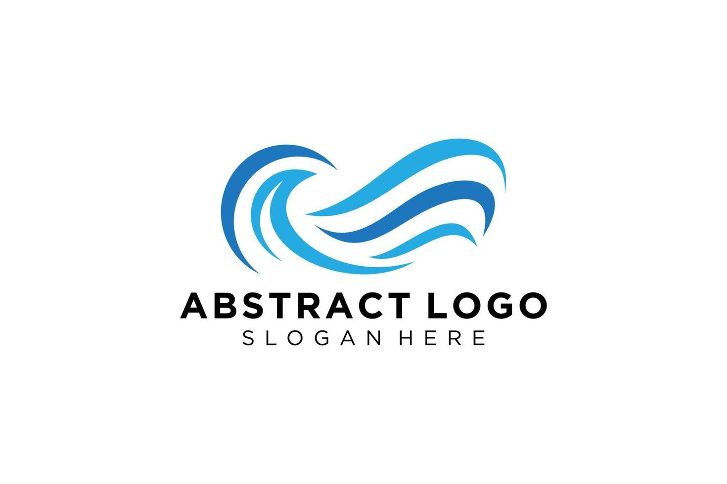 Abstract water wave splash logo symbol and icon design. vector