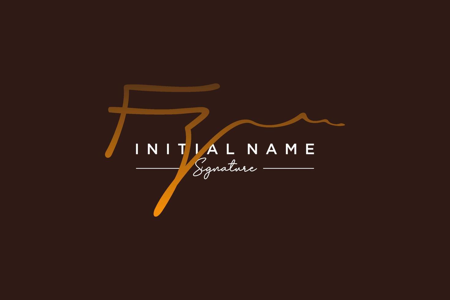 Initial FZ signature logo template vector. Hand drawn Calligraphy lettering Vector illustration.