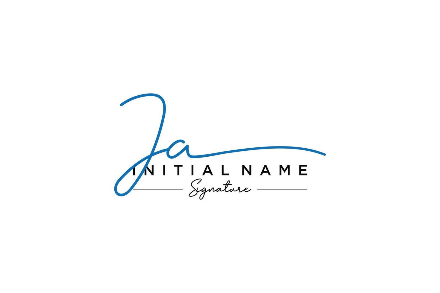 Initial JA signature logo template vector. Hand drawn Calligraphy lettering Vector illustration.