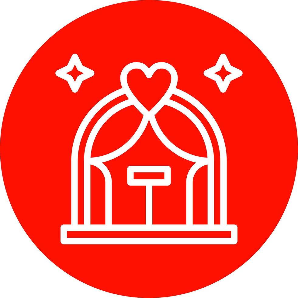 diseño de icono de vector de arco de boda