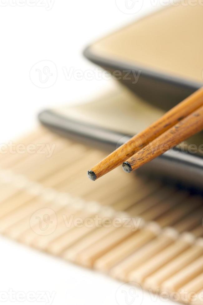 Abstract Chopsticks and Bowls photo