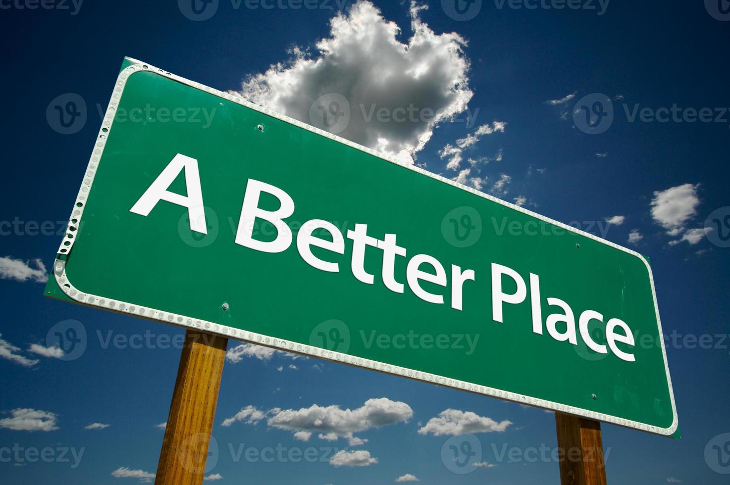 A Better Place Green Road Sign photo