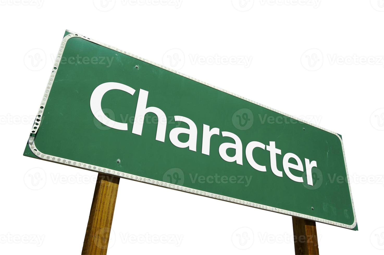 Character Green Road Sign photo