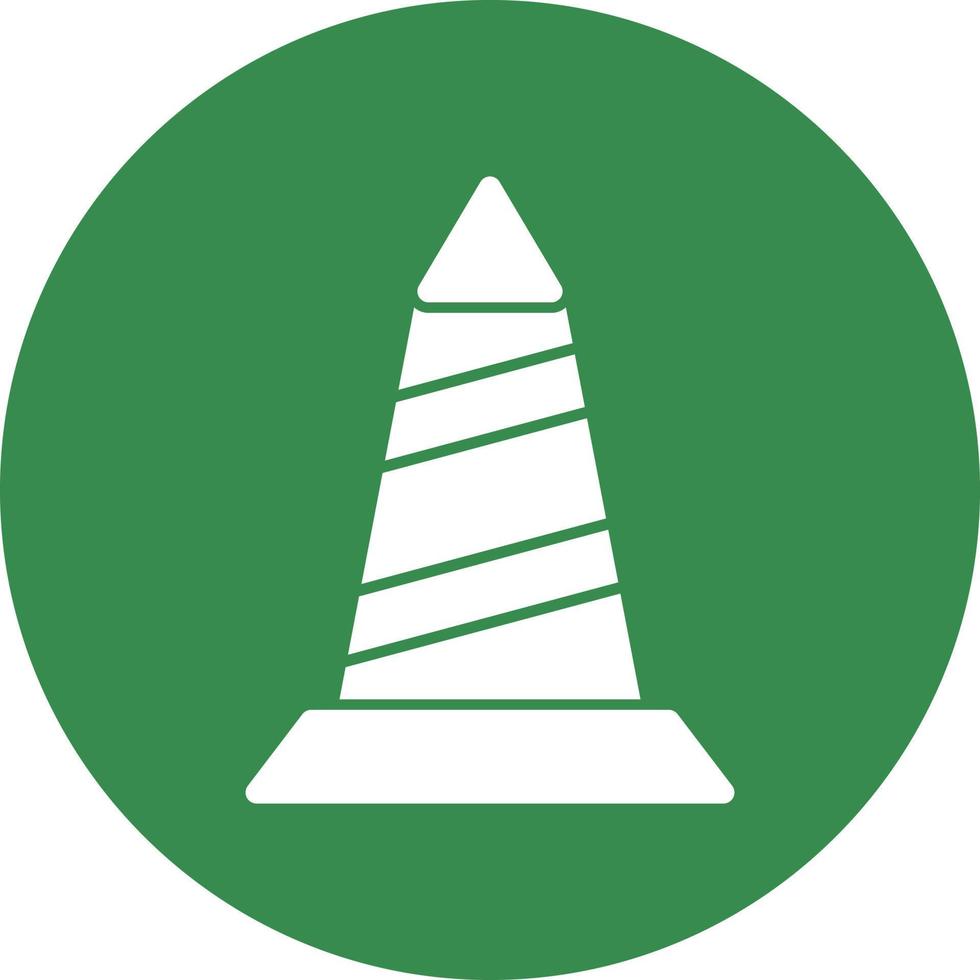 Traffic Cone Vector Icon Design