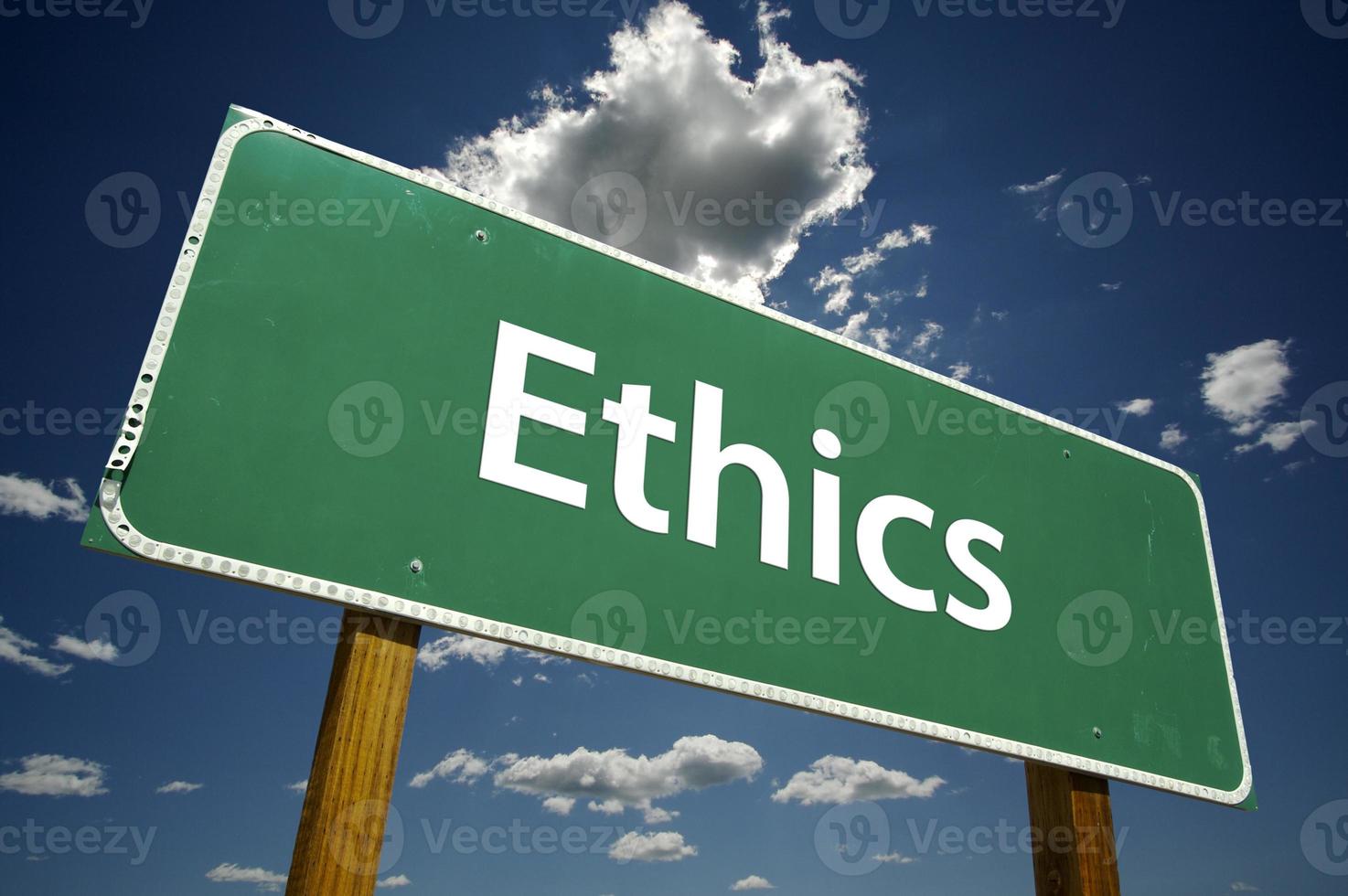 Ethics Green Road Sign photo