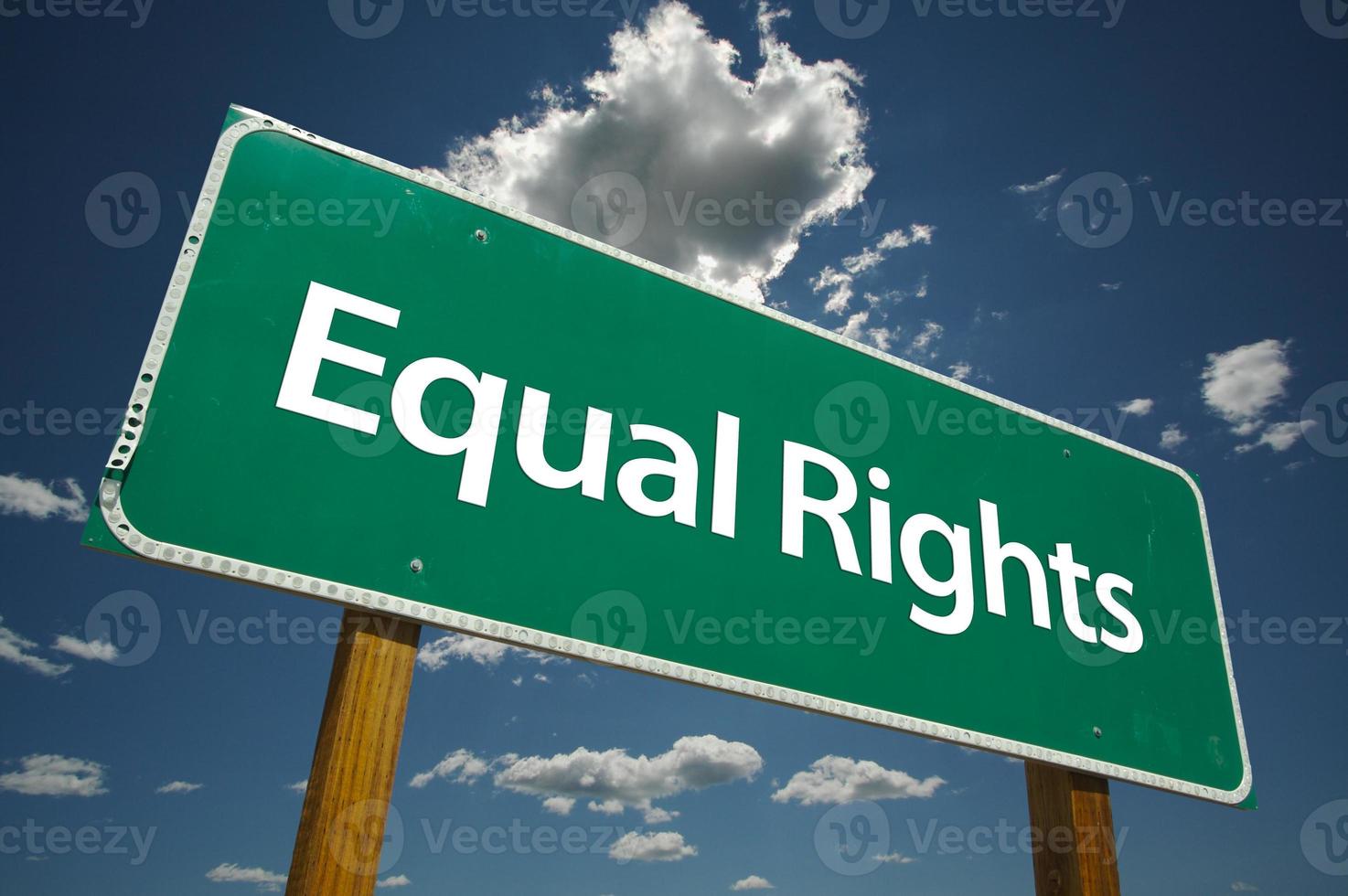 Equal Rights Green Road Sign photo