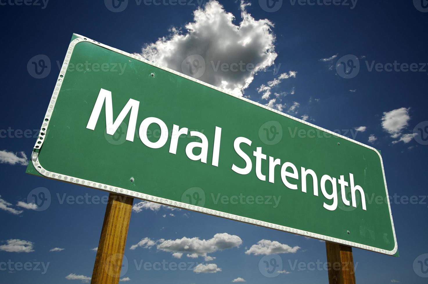 Moral Strength Road Sign 16307861 Stock Photo at Vecteezy