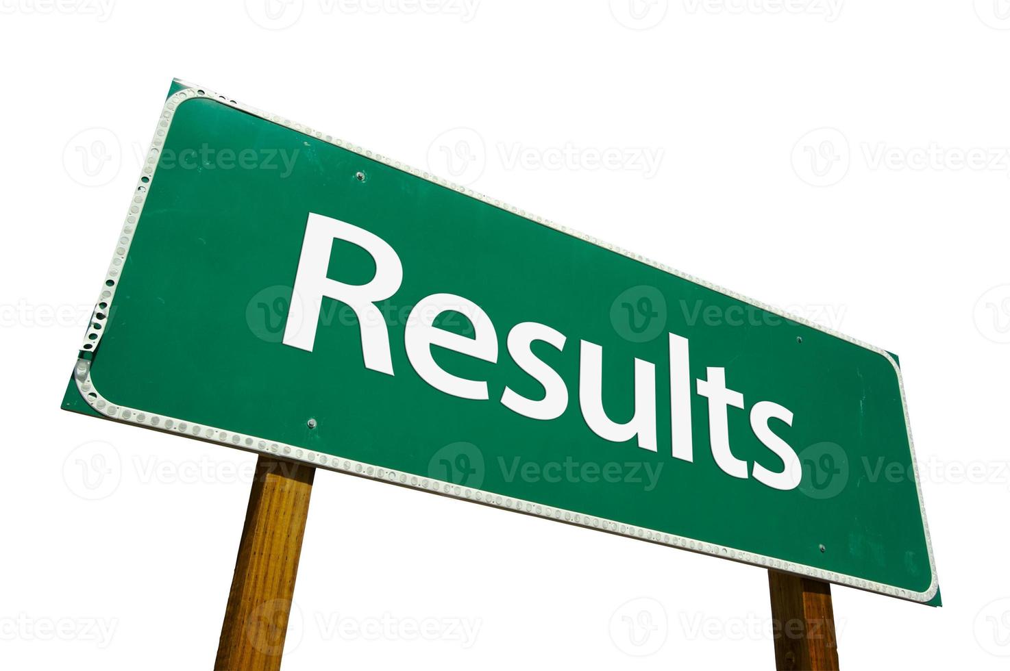 Results Road Sign with Clipping Path photo