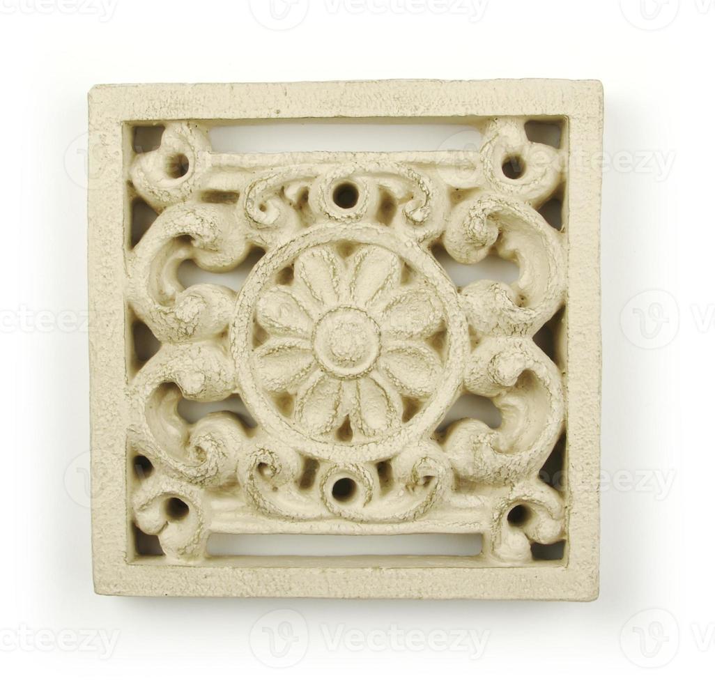 Ornate Wood Carving Ornament photo