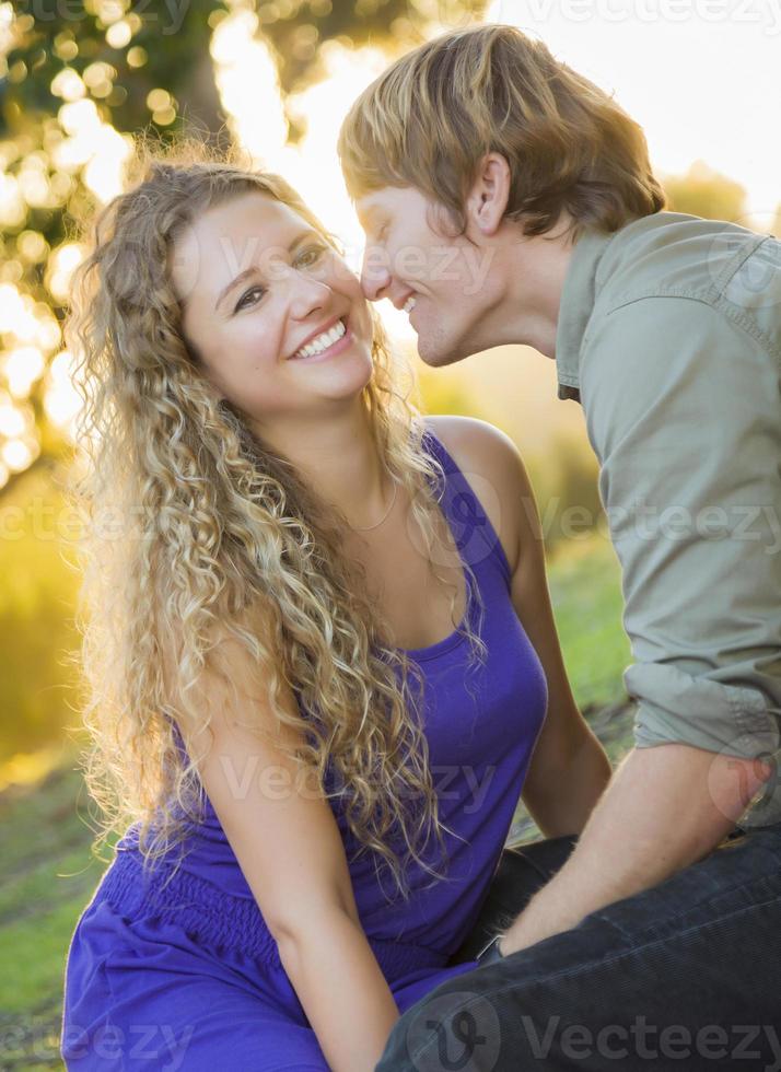 An Attractive Couple Enjoying A Day in the Park photo