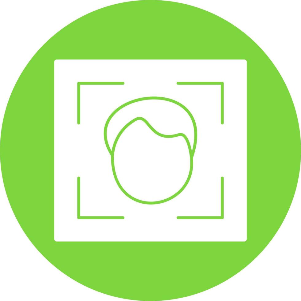 Face Scanner Vector Icon Design
