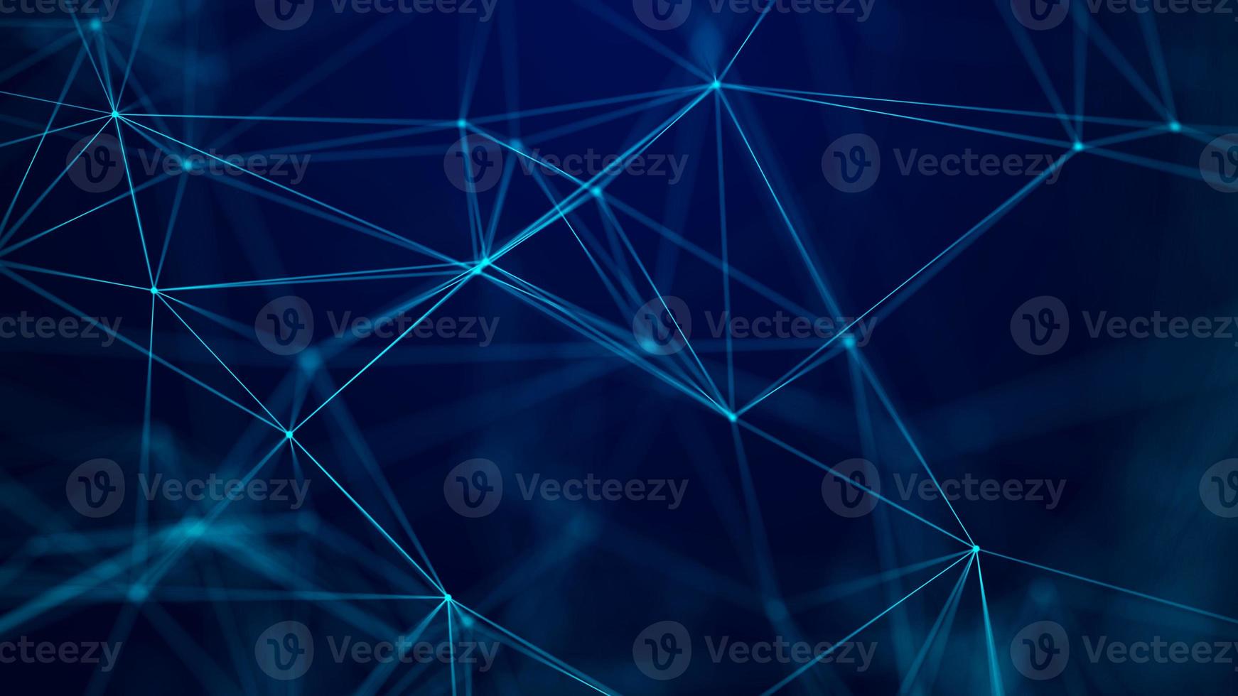 Abstract light blue background with moving lines and dots. The concept of big data. Network connection. Worldwide connection to the Internet. 3d rendering. photo