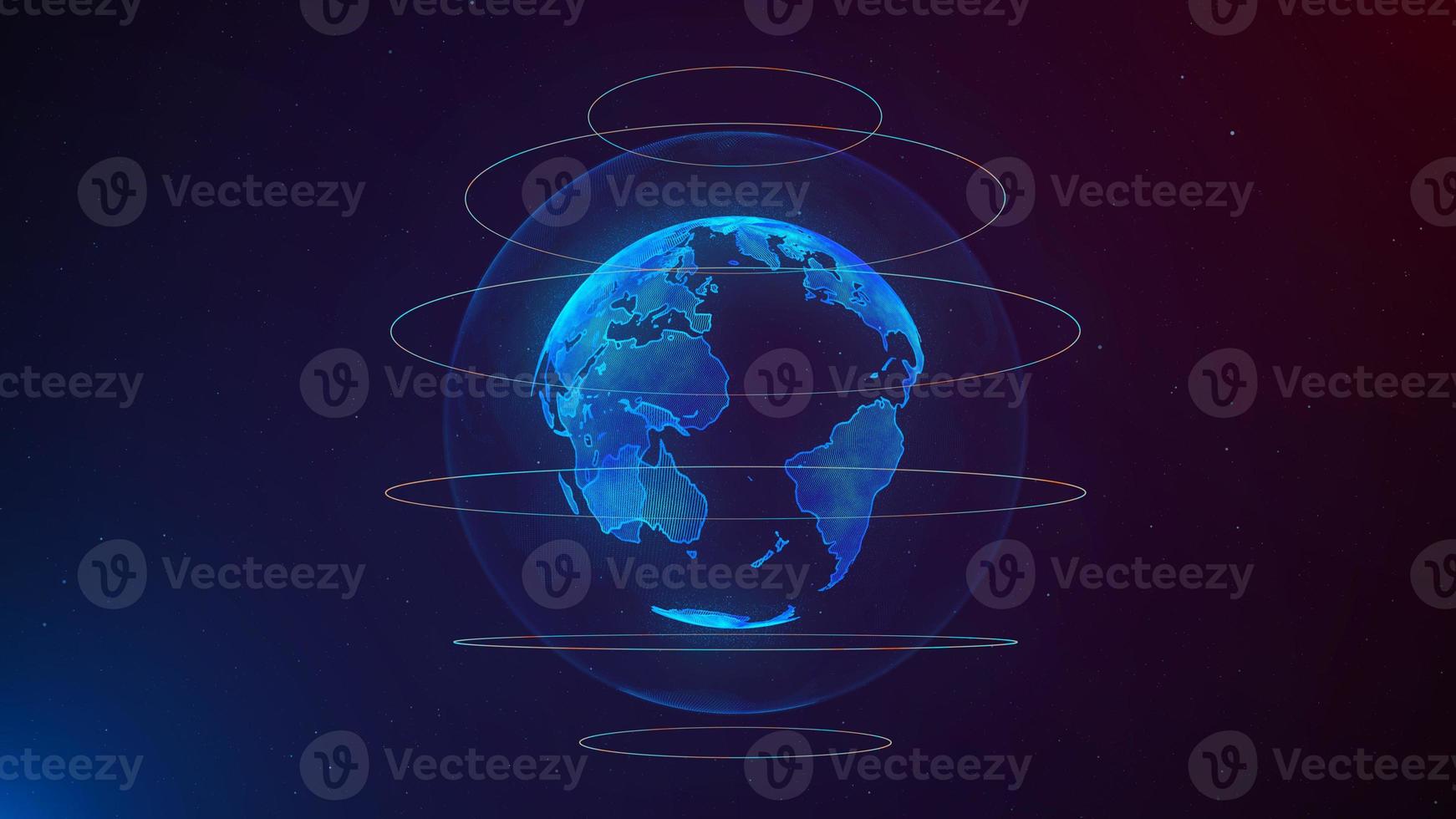 Worldwide network connection. Global blue background of planet Earth. Big data. High-tech user interface. 3d rendering. photo