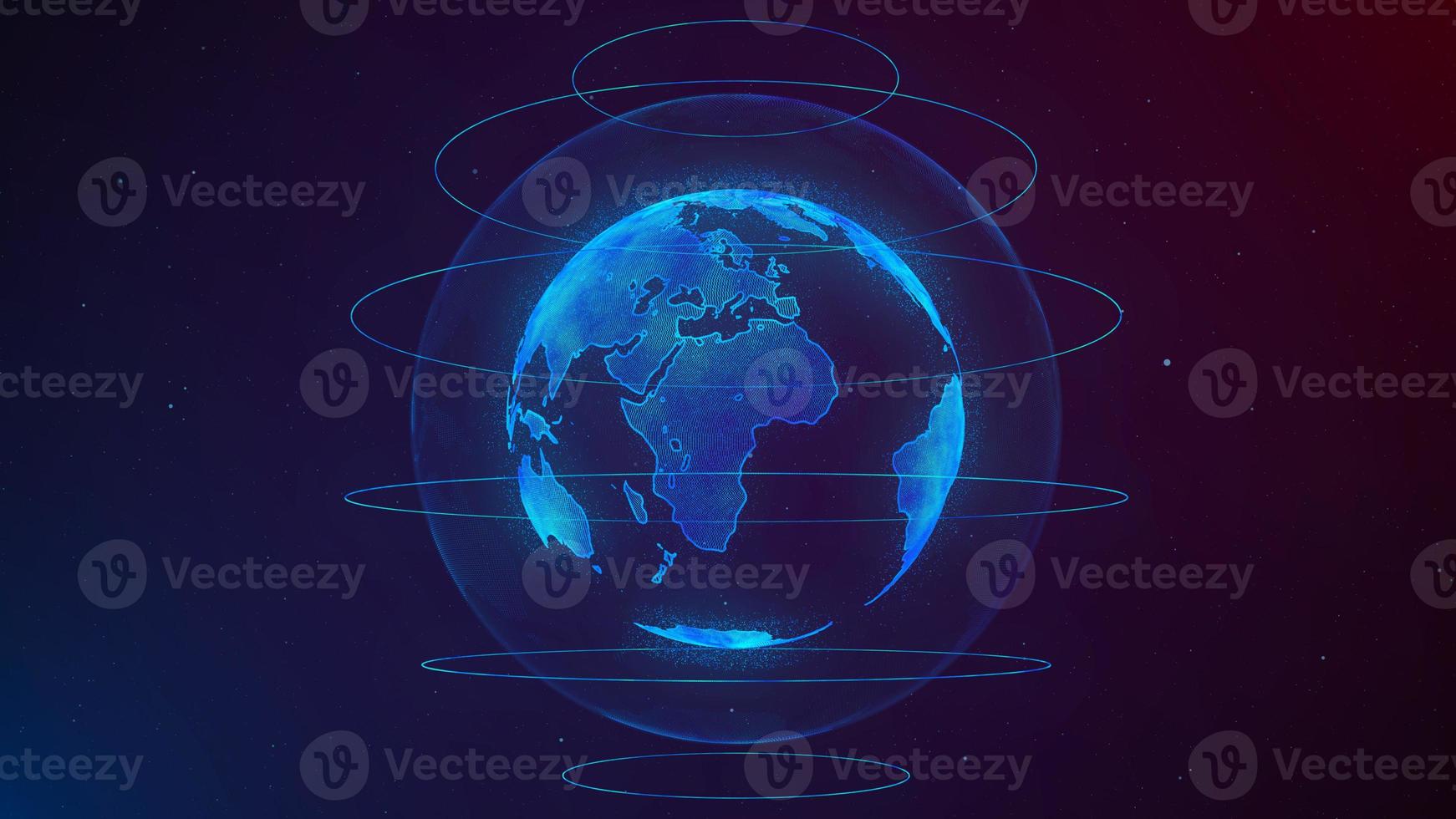 Worldwide network connection. Global blue background of planet Earth. Big data. High-tech user interface. 3d rendering. photo