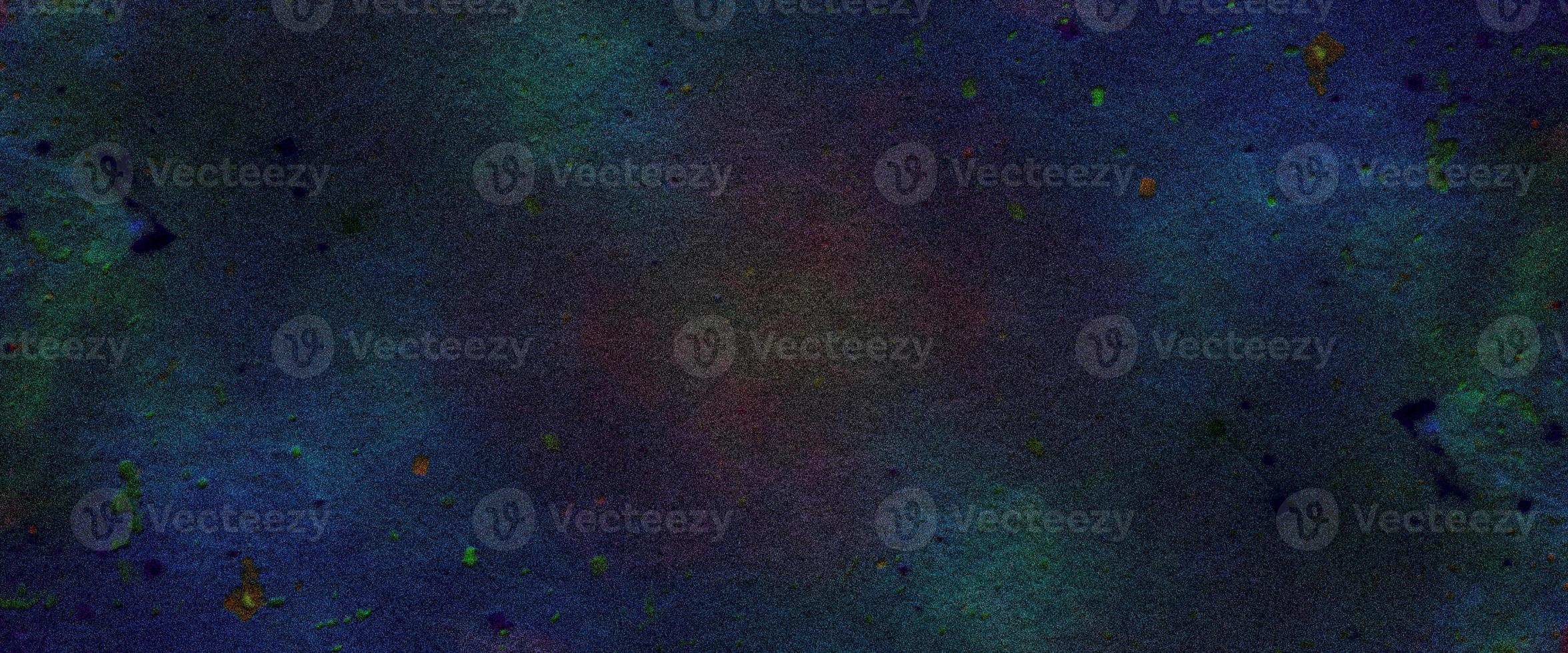 background with rays. background with wall cement. old vintage blue green background with distressed texture and grunge design with black border. Cosmic neon polar lights watercolor background. photo