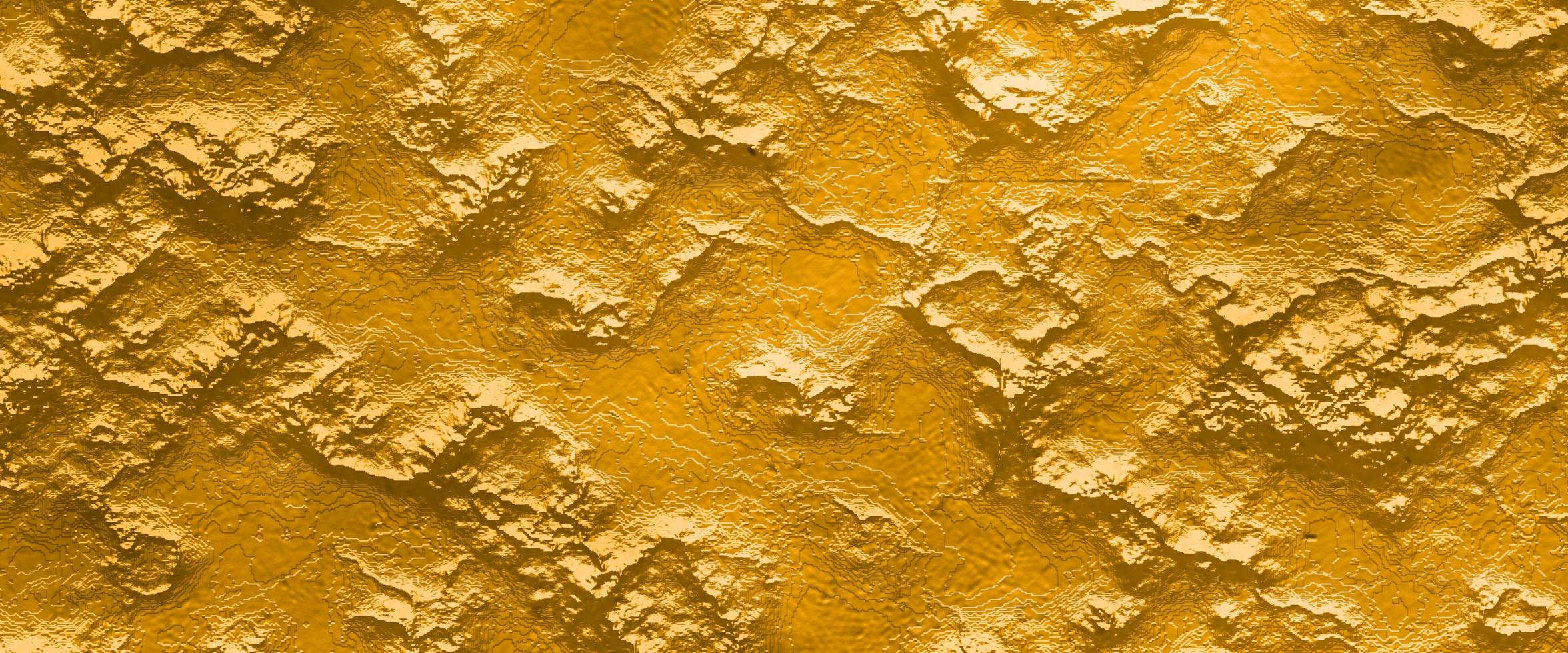 Golden texture of the stone. golden stone concrete texture. digital painting of gold texture background on the basis of paint. Aged rough golden stone wall surface with grunge texture for background. photo