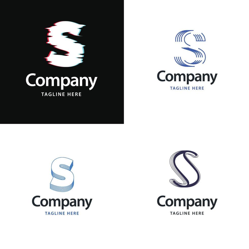 Letter S Big Logo Pack Design Creative Modern logos design for your business vector