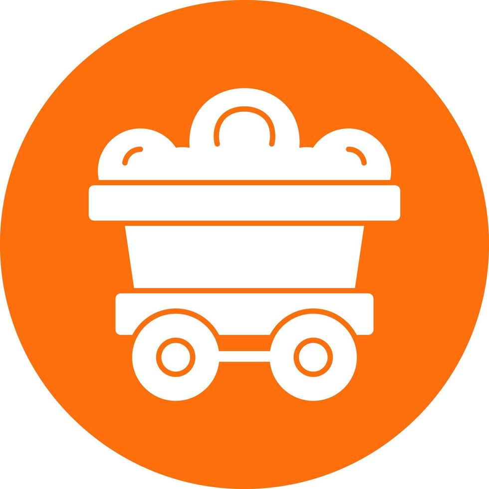 Mining Cart Vector Icon Design