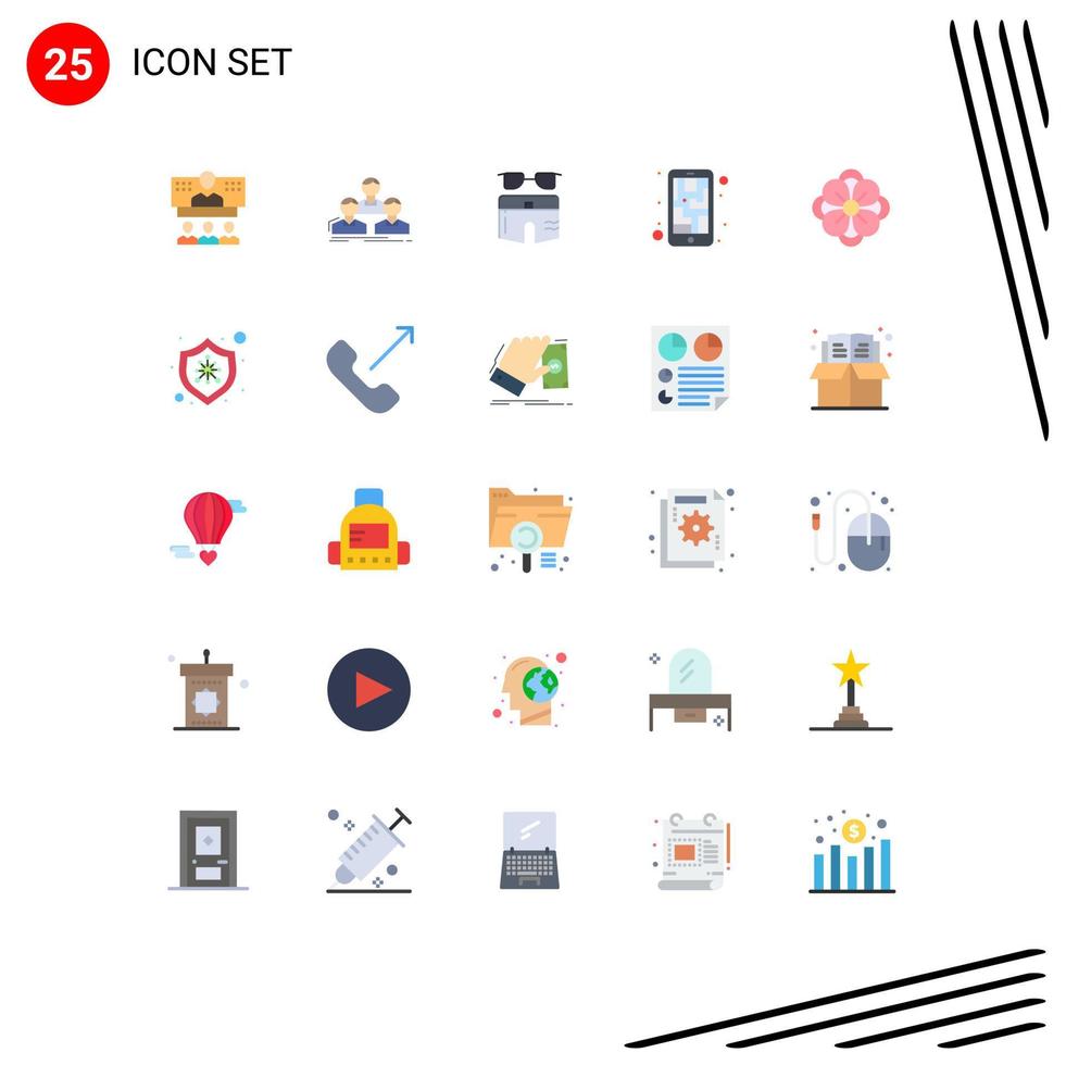 paquete de iconos de vector de stock de 25 signos y símbolos de línea para elementos de diseño de vector editable de verano de playa de grupo de pantalones móviles
