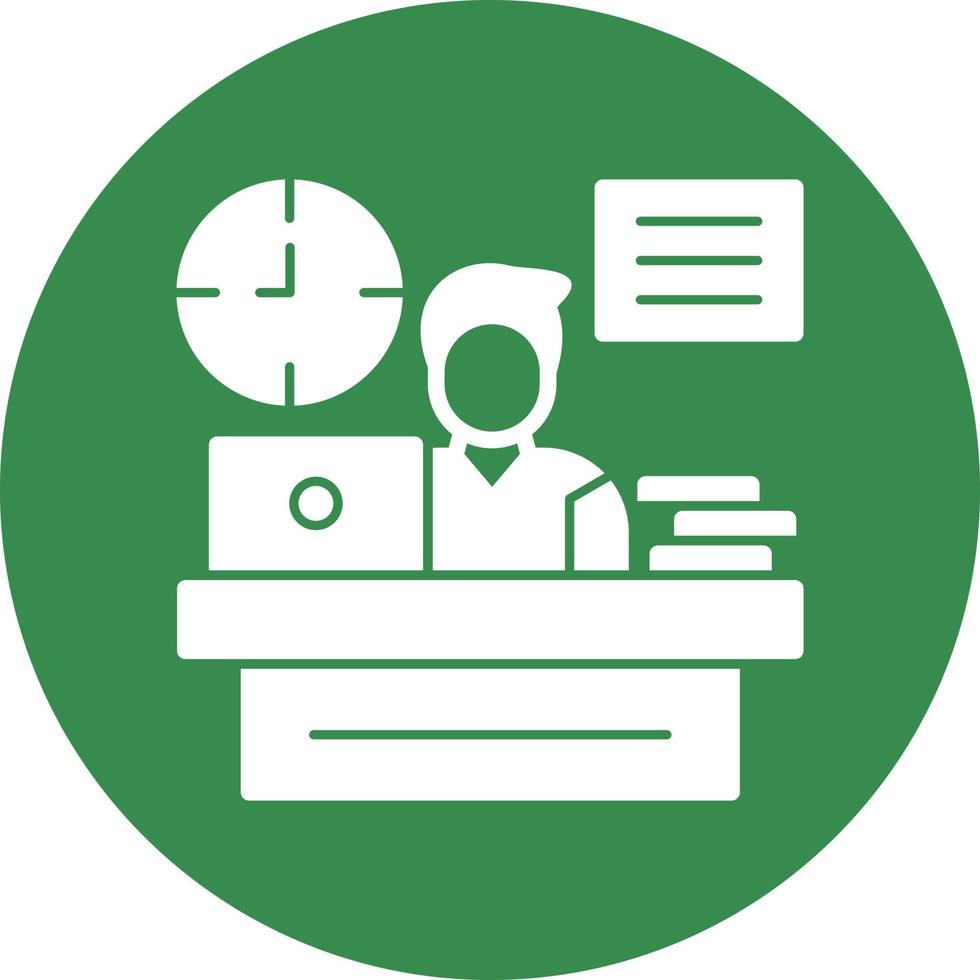 Office TIme Vector Icon Design