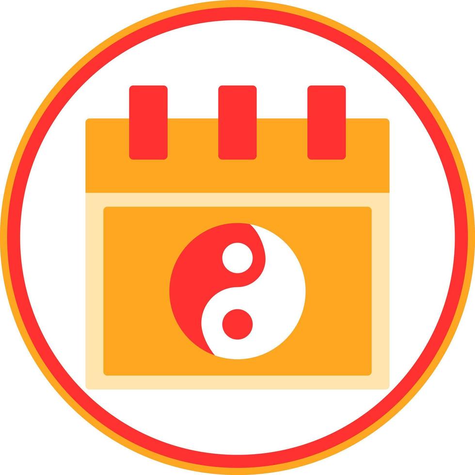 Chinese Calendar Vector Icon Design