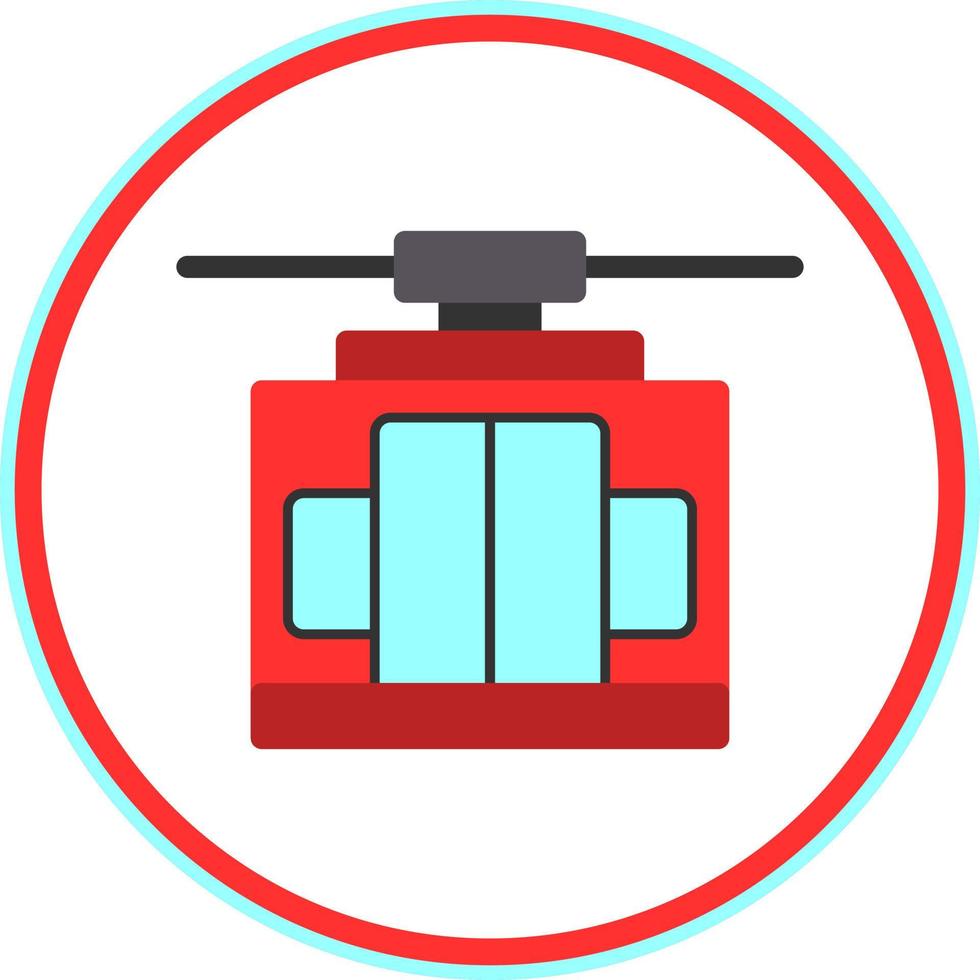 Cable Car Vector Icon Design