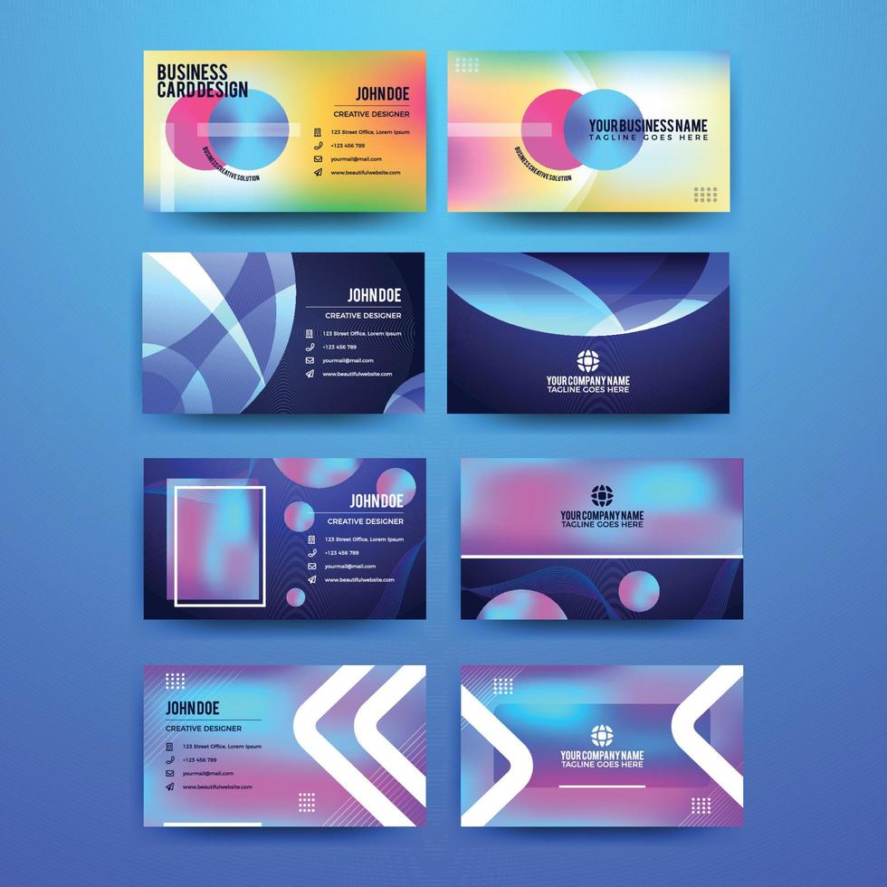 Gradient Creative Business Card Design Template vector