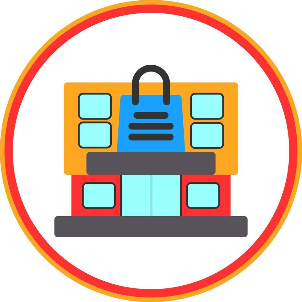 Shopping Mall Vector Icon Design