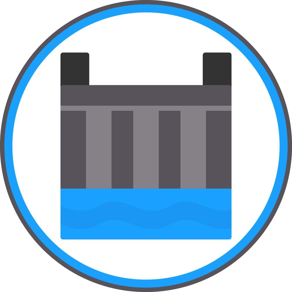 Hydro Power Plant Vector Icon Design
