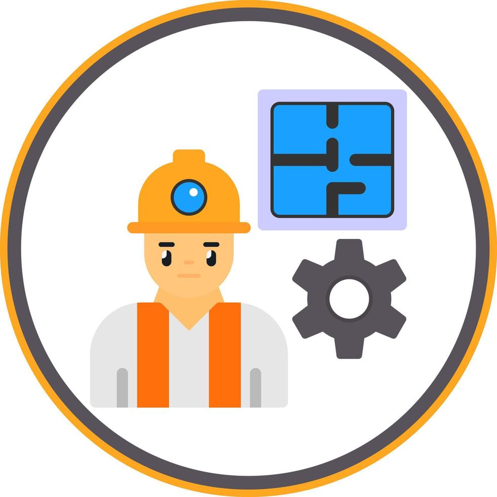 diseño de icono de vector de ingeniero civil