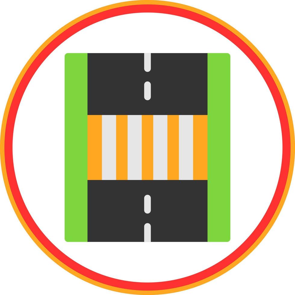Pedestrian Crossing Vector Icon Design