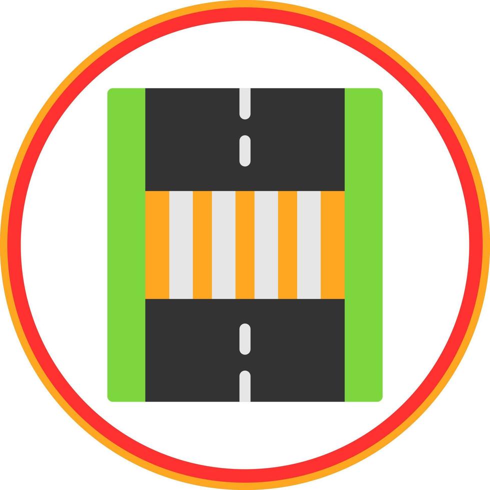 Pedestrian Crossing Vector Icon Design